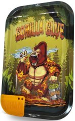 Best Buds Gorilla Glue Nampan Gulung Logam Besar dengan Kartu Penggiling Magnetik