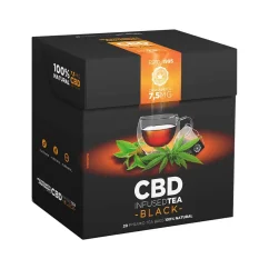 CBD Melnā tēja, CBD 7,5 mg, 20 tējas maisiņi, kartona kārba (10 kastītes), 400 g