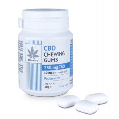 Cannaline CBD košļājamā gumija, piparmētra, 250 mg CBD, 25 gab x 10 mg, 60 g