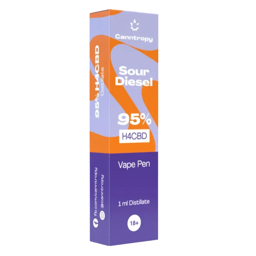 Canntropy H4CBD Vape Pen Sour Diesel 95%, 1 ml