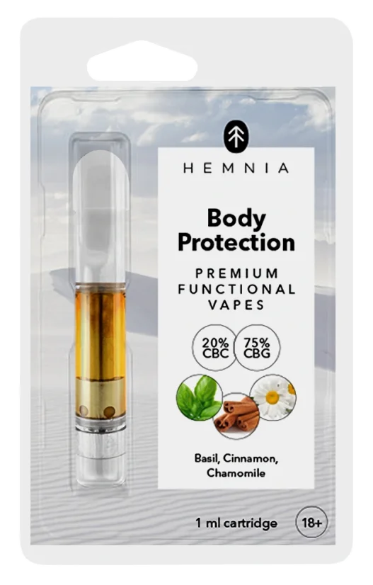 Body Protection - Cartridge, CBC , CBG, basil, cinnamon, chamomile, 1 ml
