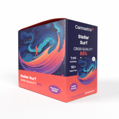 Cannastra CBG9 Disposable Vape Pen Stellar Surf, CBG9 85% quality, 1 ml - display box of 10 pcs
