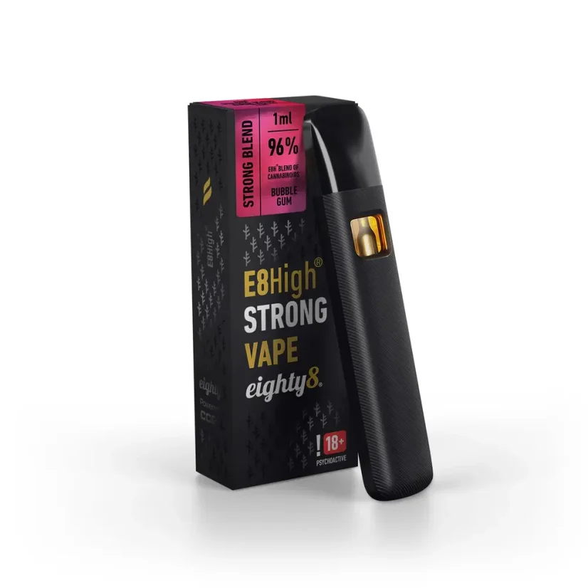 Eighty8 E8High Vape usa e getta Bubblegum, 96% E8High, 1 ml