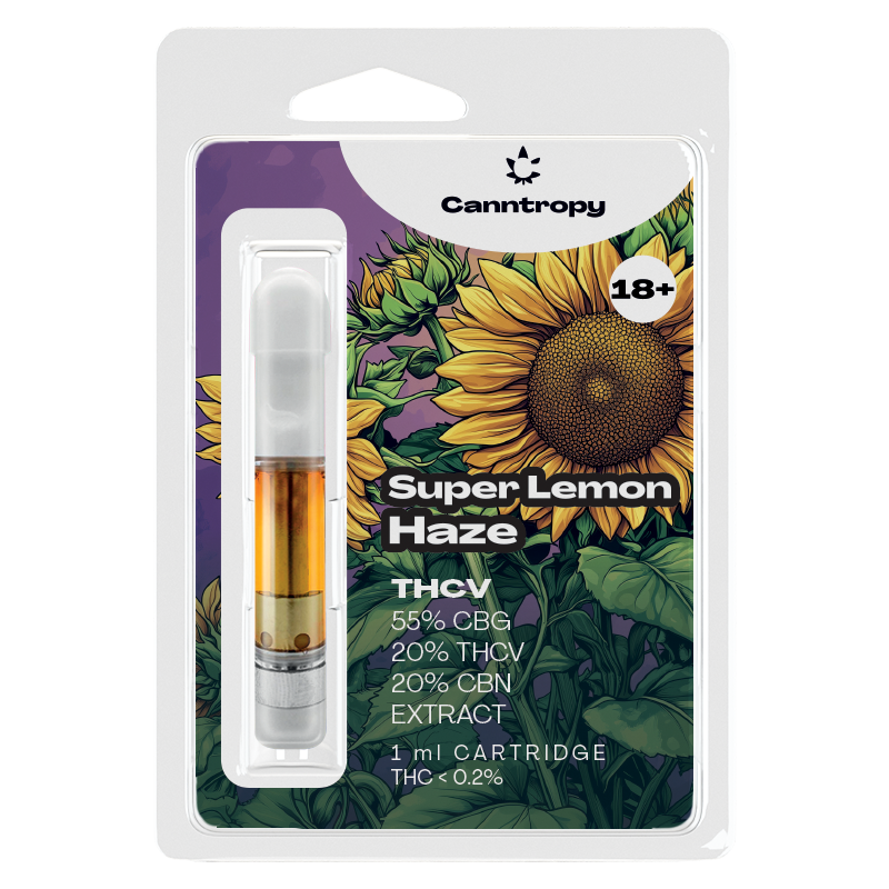 Canntropy THCV Cartridge Super Lemon Haze - 20 % THCV, 60 % CBG, 20 % CBN, 1 ml