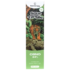 Canntropy CBNO vienreizējās lietošanas Vape Pen Sour Tangie, CBNO 94% kvalitāte, 1 ml
