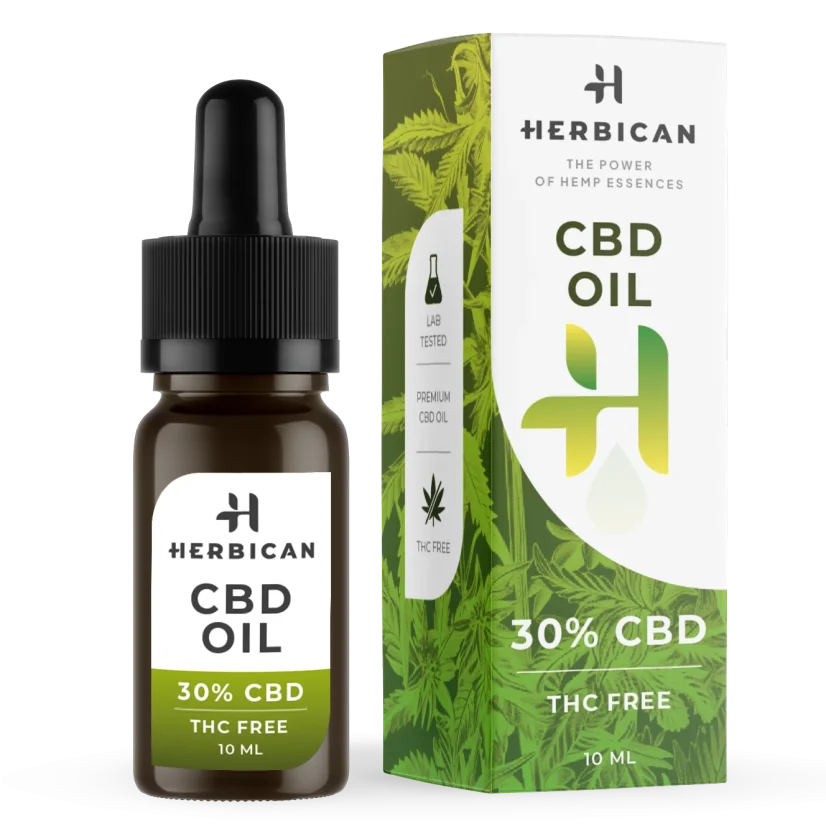 Herbican CBD eļļa bez THC, 30%, 10 ml