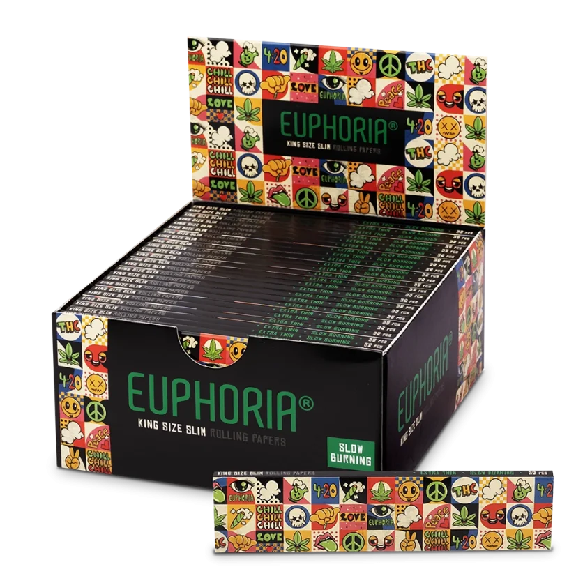Euphoria Кинг Сизе Слим Гроови Роллинг папири - кутија од 50 ком