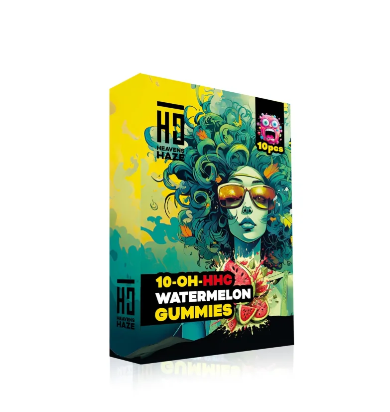 Heavens Haze 10-OH-HHC Gummies Watermelon, 10 pcs x 40 mg, 400 mg 10-OH-HHC