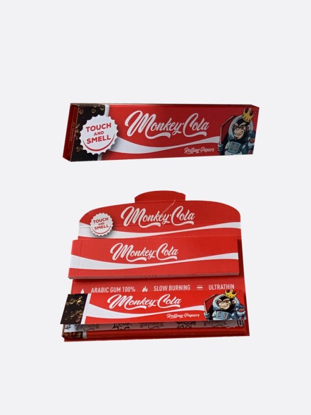 Monkey King Небељени папир за мотање са мирисом црвене коле са врховима (мирис црвене коле) (24 ком/дисплеј)
