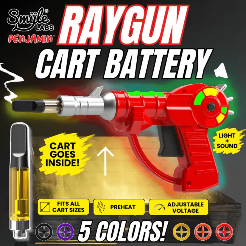 Smyle Labs Raygun Penjamin Battery with Lights and Sound, Display box 5 pcs