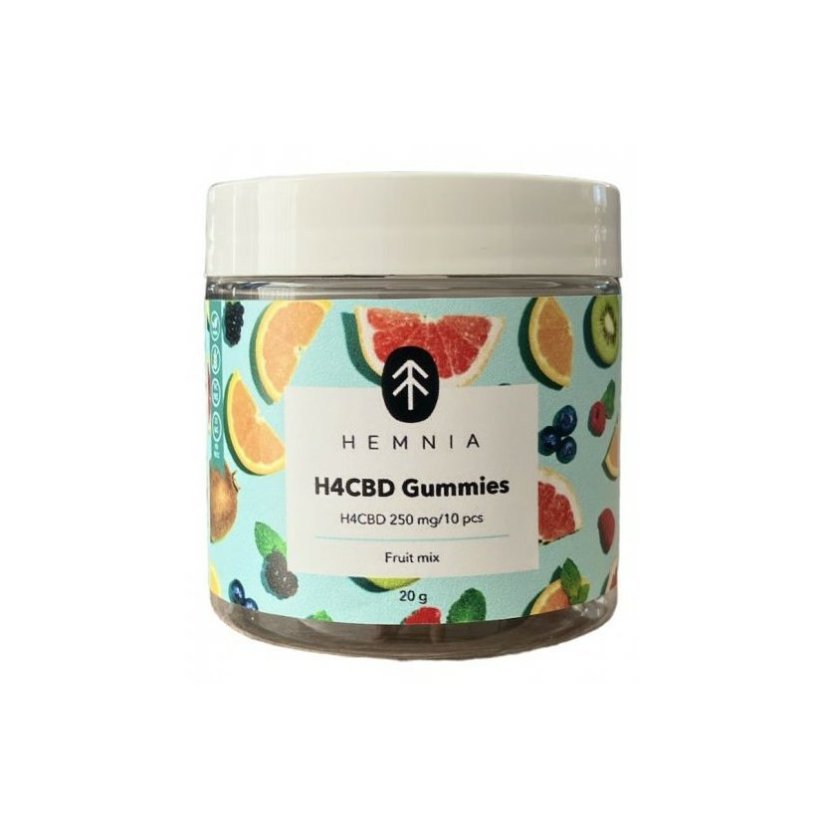 Hemnia H4CBD Gummies Fruit Mix, 250 mg H4CBD, 10 gab. x 25 mg, 20 g