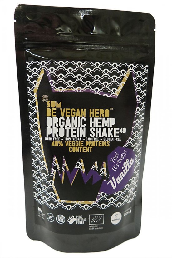 SUM Kaņepju proteīna kokteilis Be Vegan Hero Vanilla, 500 g