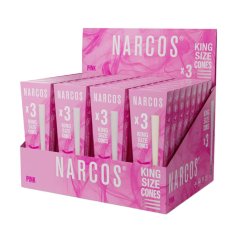 Narcos King Size Cones Pink Edition 109 mm, Display Box 32 pcs