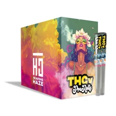 Heavens Haze THCV Prerolls Display Box 24 pcs / 6 pcs White Widow, 6 pcs Gorilla Glue, 6 pcs OG Kush, 6 pcs Bubble Gum
